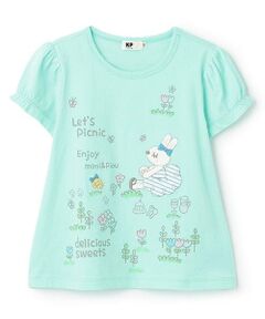 KP / ケーピー Tシャツ | ピクニックmimiアップリケ　半袖Tシャツ