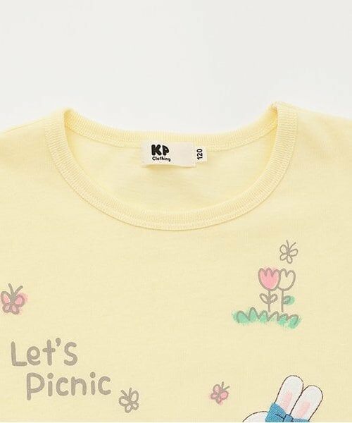 KP / ケーピー Tシャツ | ピクニックmimiアップリケ　半袖Tシャツ | 詳細2
