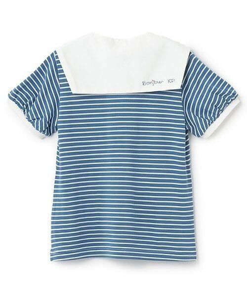 KP / ケーピー Tシャツ | 取外しセーラー衿つきボーダーTシャツ | 詳細1