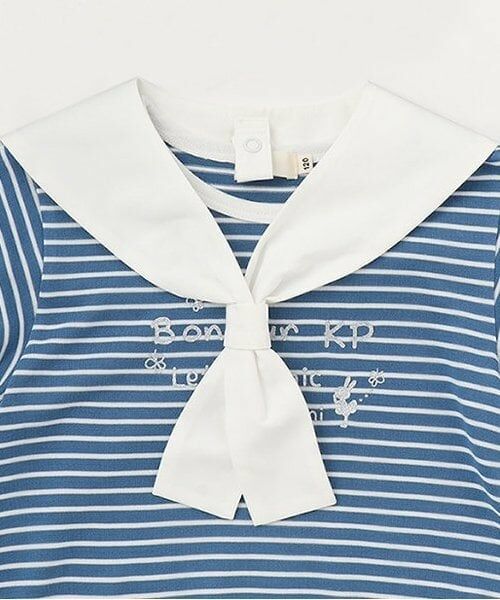 KP / ケーピー Tシャツ | 取外しセーラー衿つきボーダーTシャツ | 詳細2