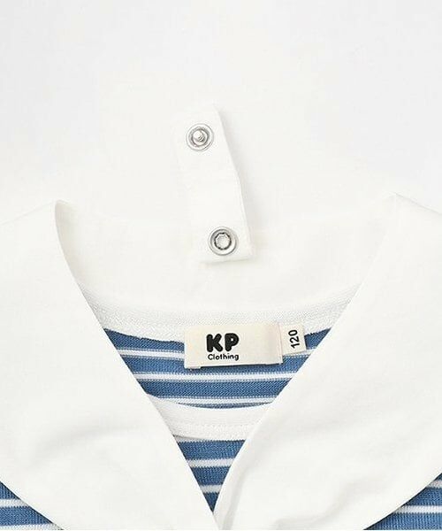 KP / ケーピー Tシャツ | 取外しセーラー衿つきボーダーTシャツ | 詳細3