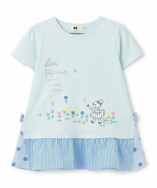 KP / ケーピー その他トップス | mimiピクニックモチーフチュニック（サックス）