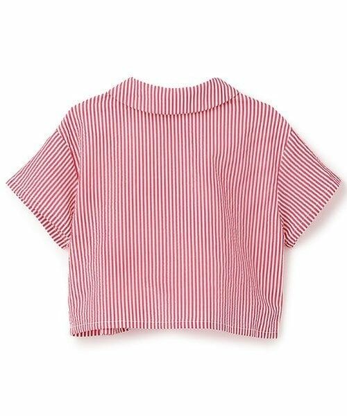 KP / ケーピー シャツ・ブラウス | サッカーストライプ前リボンつきブラウス | 詳細1