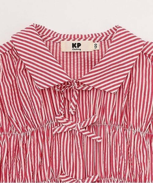 KP / ケーピー シャツ・ブラウス | サッカーストライプ前リボンつきブラウス | 詳細2
