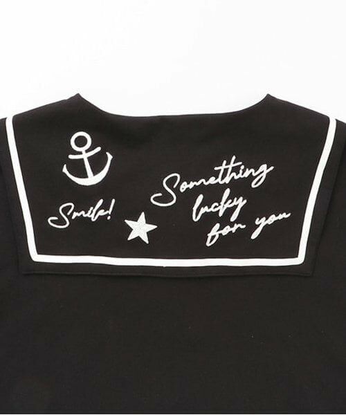 KP / ケーピー Tシャツ | 刺しゅうセーラーカラー半袖Tシャツ | 詳細7