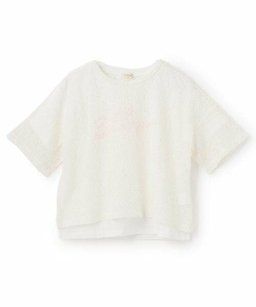 KP / ケーピー Tシャツ | ジャガードチュールロゴ半袖Tシャツセット（オフ ホワイト）