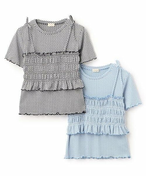 KP / ケーピー Tシャツ | ギンガムチェックTシャツビスチェセット | 詳細10