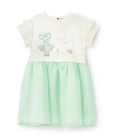 KP / ケーピー ミニ丈・ひざ丈ワンピース | mimiチェックシフォンワンピース