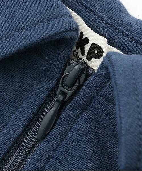 KP / ケーピー ミニ丈・ひざ丈ワンピース | 前ファスナー開きサッカーストライプワンピース | 詳細8