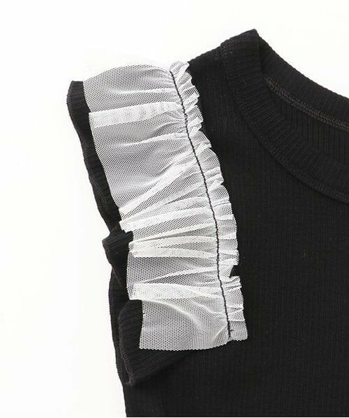 KP / ケーピー ミニ丈・ひざ丈ワンピース | チェックドッキング　袖フリルワンピース | 詳細3