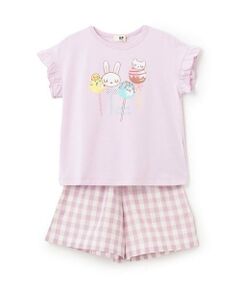 KP / ケーピー Tシャツ | 3柄スイーツmimiプリントT+キュロットセット