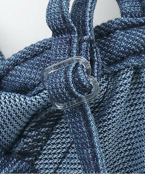 KP / ケーピー ミニ丈・ひざ丈ワンピース | メッシュデニムギャザーワンピース | 詳細3