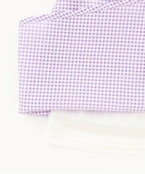 KP / ケーピー ミニ丈・ひざ丈ワンピース | ギンガムチェックドッキングワンピース | 詳細7