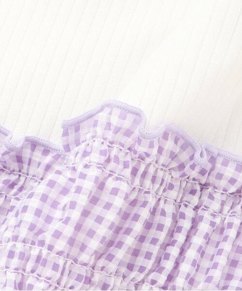 KP / ケーピー ミニ丈・ひざ丈ワンピース | ギンガムチェックドッキングワンピース | 詳細8
