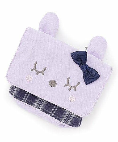 KP / ケーピー ショルダーバッグ | mimiモチーフ移動ポケット（パープル）
