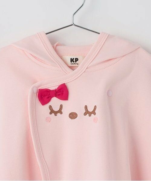 KP / ケーピー ベビー・キッズウエア | mimiお顔刺しゅう＆立体耳つきマント | 詳細2