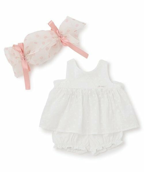 KP / ケーピー ベビー・キッズウエア | エンジェルベスト+ブルマ　キャンディラッピング（オフ ホワイト）