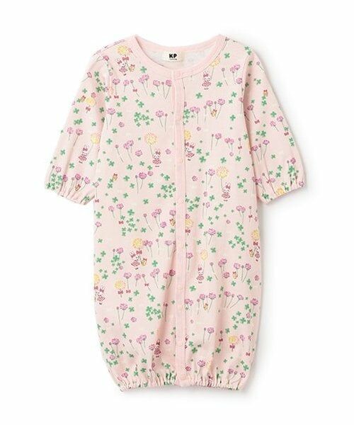 KP / ケーピー ロンパース | フライスたんぽぽmimi総柄2WAYドレス（ピンク）