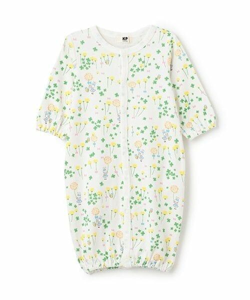 KP / ケーピー ロンパース | フライスたんぽぽmimi総柄2WAYドレス（クリーム）