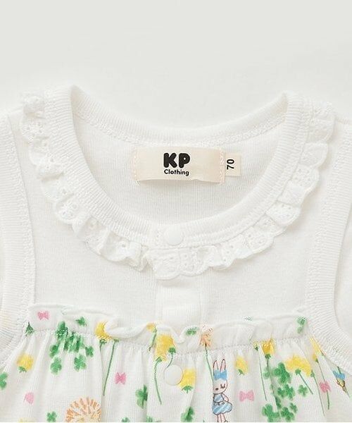 KP / ケーピー ロンパース | フライスたんぽぽmimi柄ショートオール | 詳細2