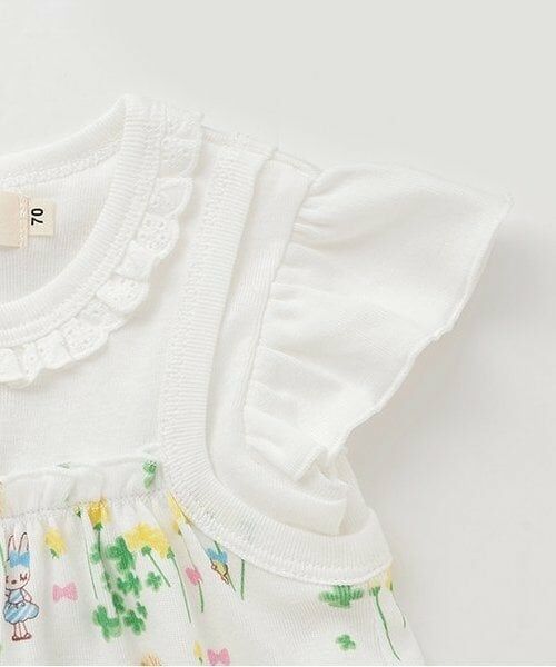 KP / ケーピー ロンパース | フライスたんぽぽmimi柄ショートオール | 詳細3