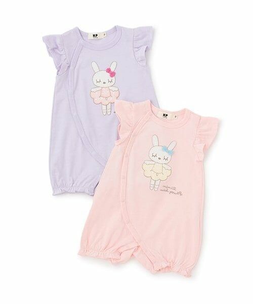 KP / ケーピー ロンパース | mimiアップリケ袖フリルショートオール | 詳細8