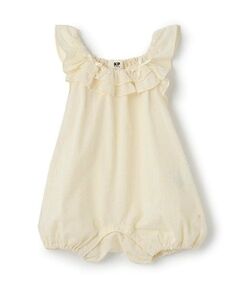 KP / ケーピー ロンパース | 綿ドビーワッシャー　フリルロンパース