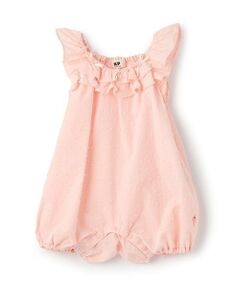 KP / ケーピー ロンパース | 綿ドビーワッシャー　フリルロンパース