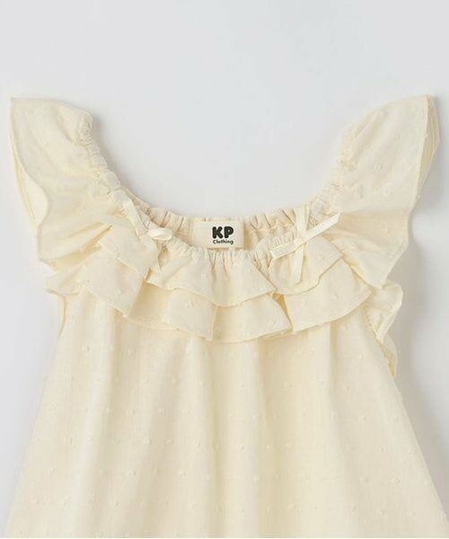 KP / ケーピー ロンパース | 綿ドビーワッシャー　フリルロンパース | 詳細2