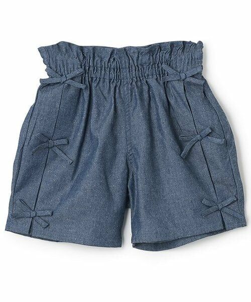 KP / ケーピー ショート・ハーフ・半端丈パンツ | ラメデニム ショートパンツ(紺)