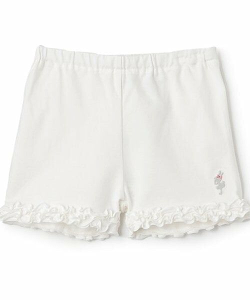 KP / ケーピー ショート・ハーフ・半端丈パンツ | ベア天竺 オーバーパンツ（オフ ホワイト）