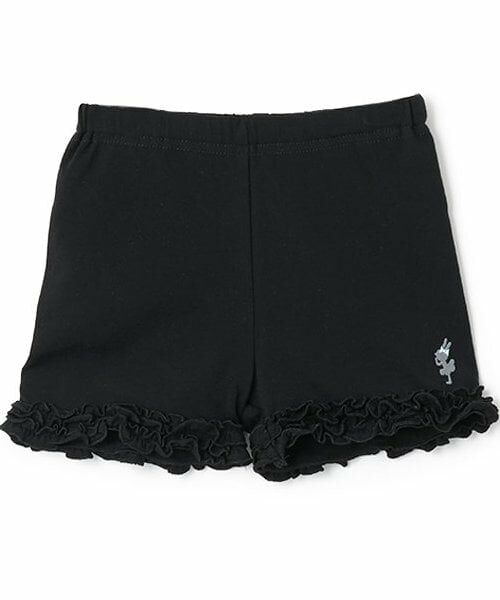 KP / ケーピー ショート・ハーフ・半端丈パンツ | ベア天竺 オーバーパンツ（黒）