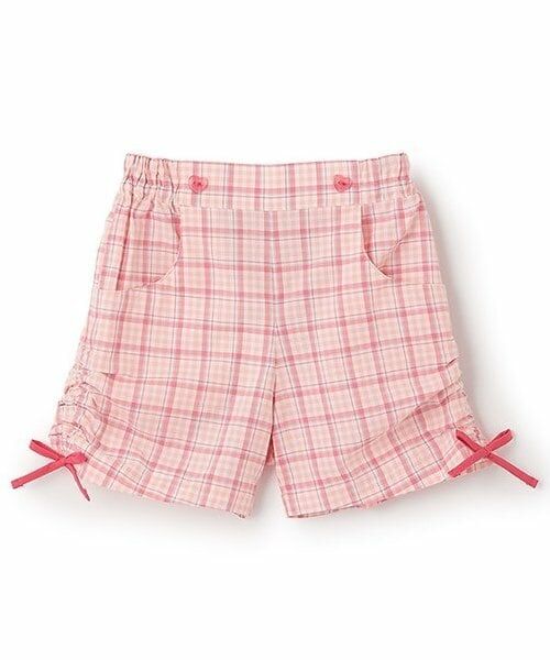 KP / ケーピー ショート・ハーフ・半端丈パンツ | 先染めチェック ショートパンツ(ピンク)