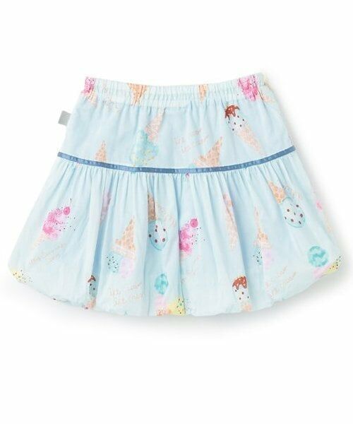 KP / ケーピー ミニ・ひざ丈スカート | ブロードアイスプリントスカート | 詳細1