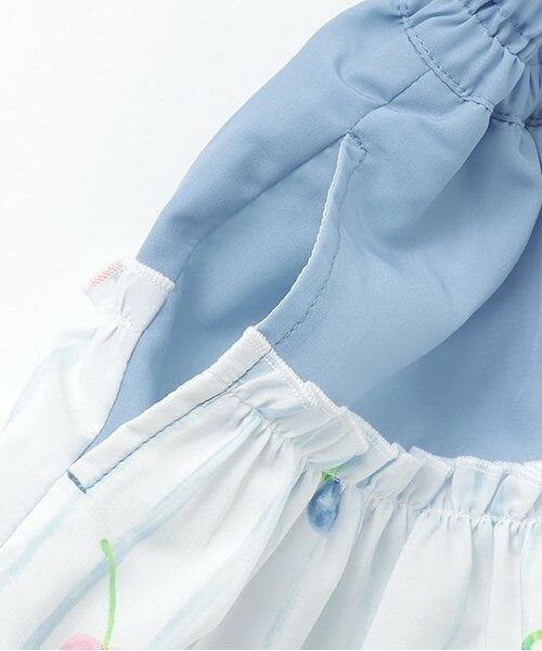 KP / ケーピー ミニ・ひざ丈スカート | シフォンフルーツ柄プリント スカート | 詳細3