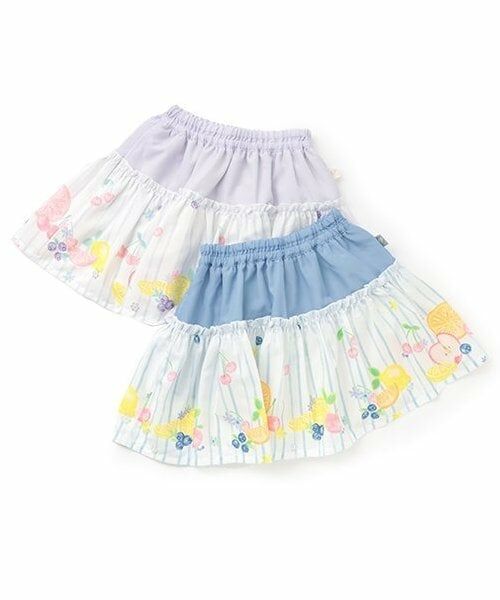 KP / ケーピー ミニ・ひざ丈スカート | シフォンフルーツ柄プリント スカート | 詳細8