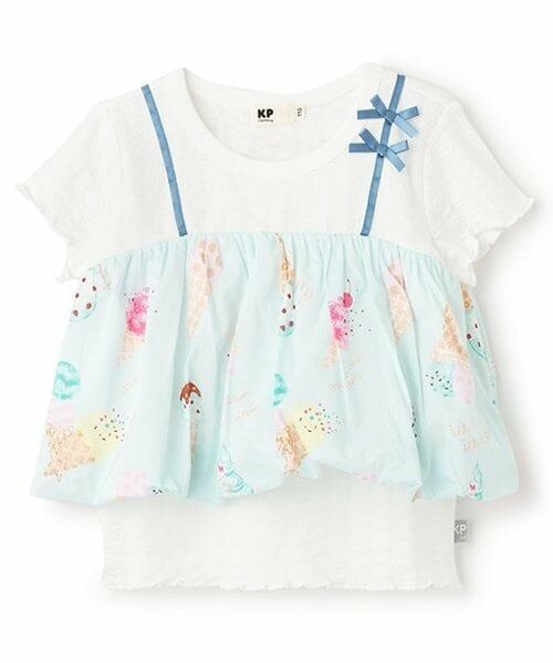 KP / ケーピー Tシャツ | ハンソデＴシャツ（ミント）