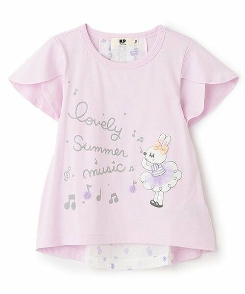 KP / ケーピー その他トップス | mimiちゃんアップリケ半袖チュニック（ラベンダー）