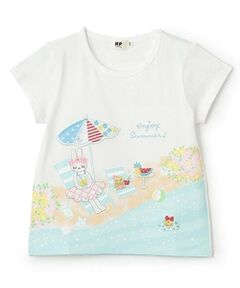 KP / ケーピー Tシャツ | mimi&piou パネルプリント 半袖Ｔシャツ