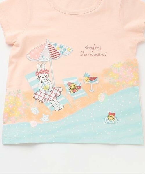 KP / ケーピー Tシャツ | mimi&piou パネルプリント 半袖Ｔシャツ | 詳細4