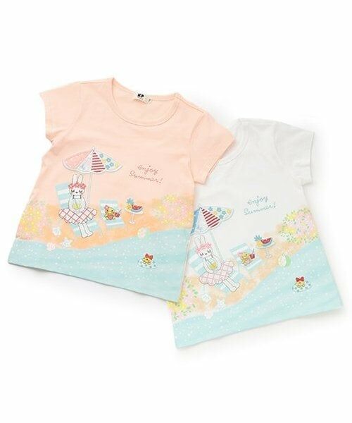 KP / ケーピー Tシャツ | mimi&piou パネルプリント 半袖Ｔシャツ | 詳細9