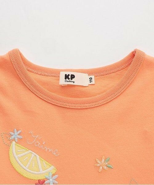 KP / ケーピー Tシャツ | 先染めチェック フルーツアップリケ 半袖Ｔシャツ | 詳細2