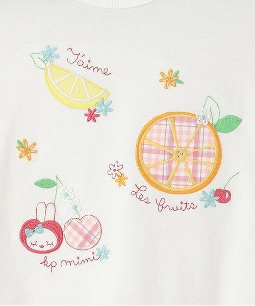 KP / ケーピー Tシャツ | 先染めチェック フルーツアップリケ 半袖Ｔシャツ | 詳細3