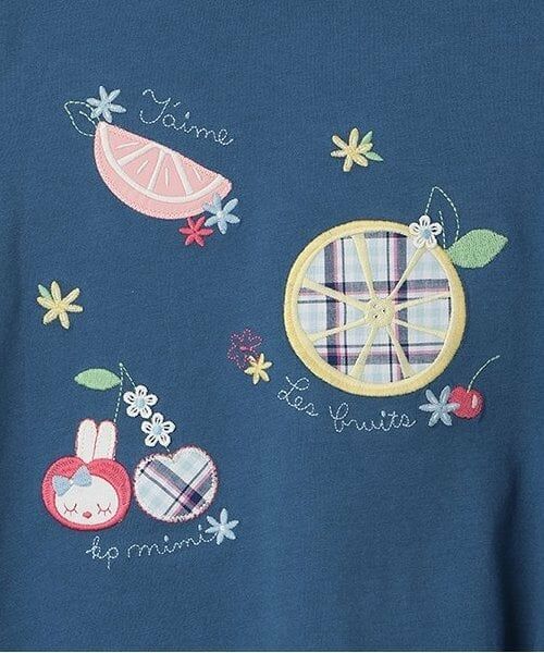 KP / ケーピー Tシャツ | 先染めチェック フルーツアップリケ 半袖Ｔシャツ | 詳細4