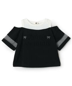 KP / ケーピー Tシャツ | 肩見せ シアースリーブ Tシャツ