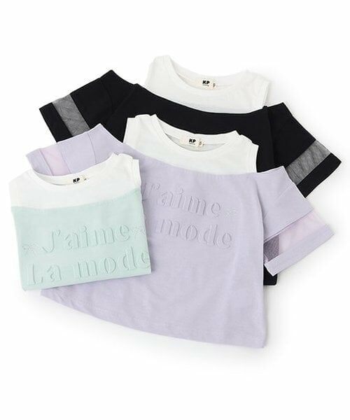KP / ケーピー Tシャツ | 肩見せ シアースリーブ Tシャツ | 詳細7