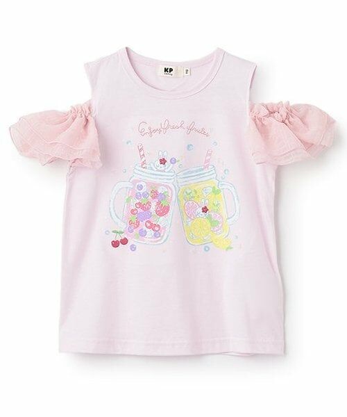 KP / ケーピー Tシャツ | ジュースプリント キシリトール加工Tシャツ（ピンク）