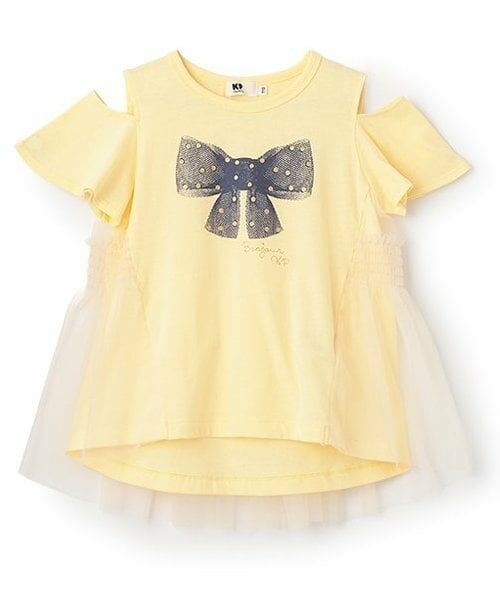 KP / ケーピー その他トップス | 体温で色が変わるプリント オフショルダーチュニック（黄）