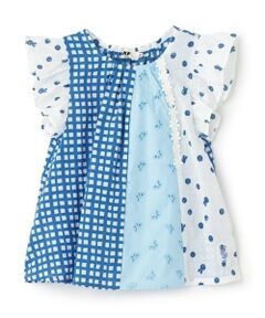 KP / ケーピー シャツ・ブラウス | ローンプリント＆レース 縦接ぎブラウス