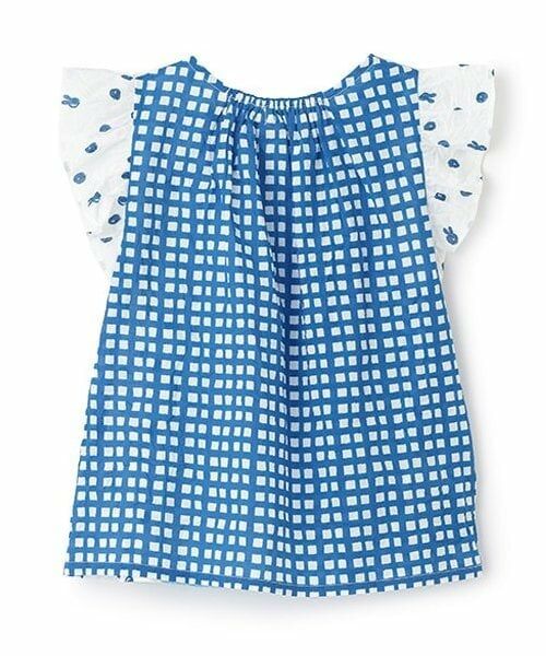 KP / ケーピー シャツ・ブラウス | ローンプリント＆レース 縦接ぎブラウス | 詳細1